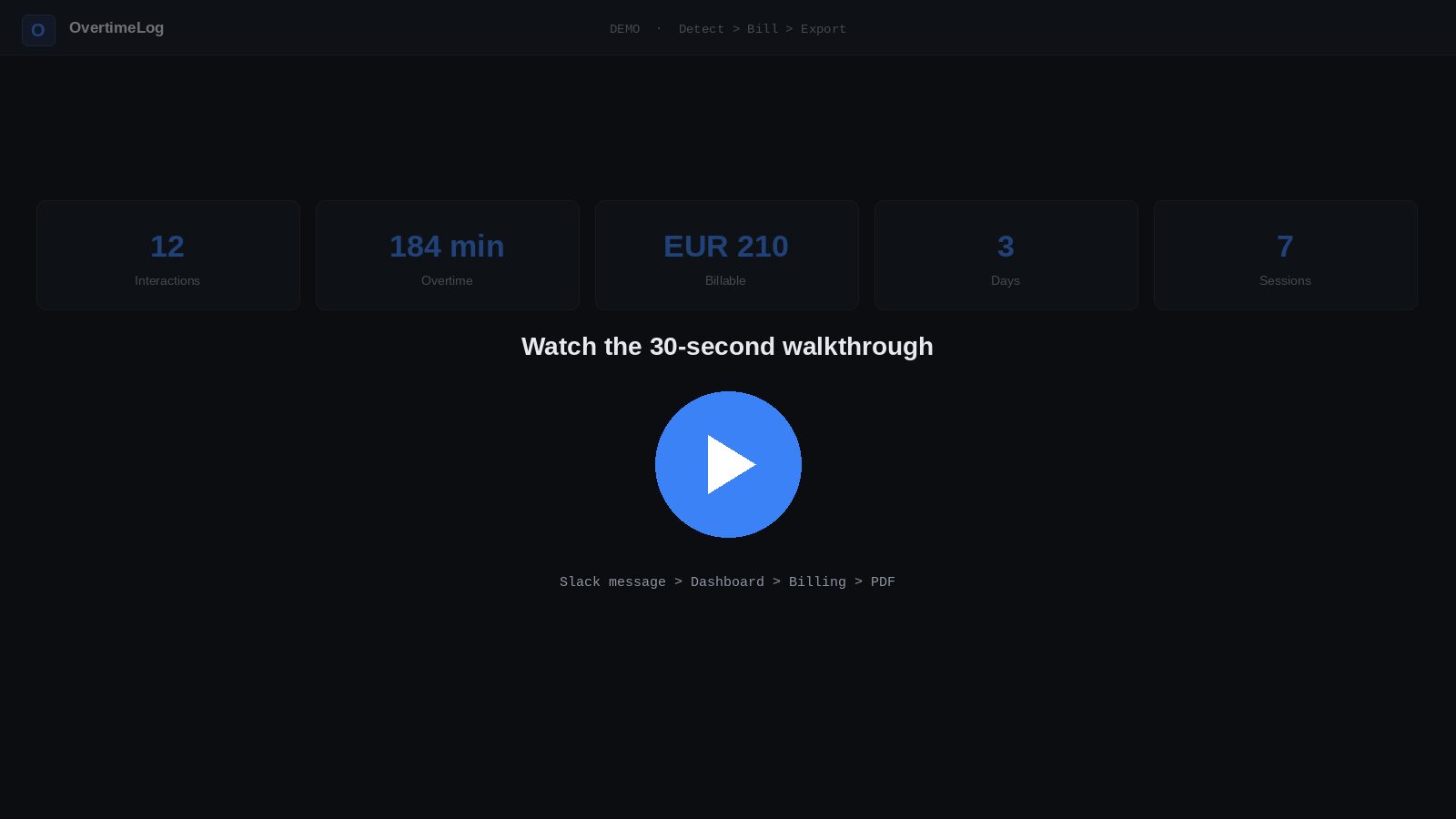 Demo preview — a 30-second walk-through from Slack message to finished PDF (recording pending)